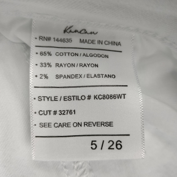 KanCan Mid Rise Distressed Ankle Skinny Jeans in Optic White Sz. 5/26 - Picture 12 of 12